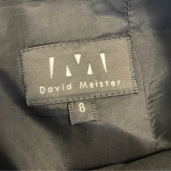 David Meister 2-piece Mermaid Style Red & Black Print Formal Prom/Party Dress 8 - Picture 2 of 9